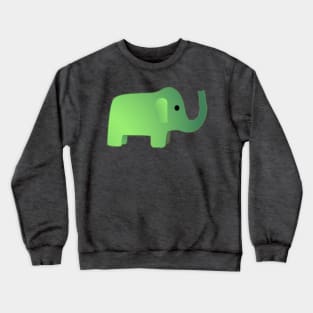 Cute Green Elephant Crewneck Sweatshirt